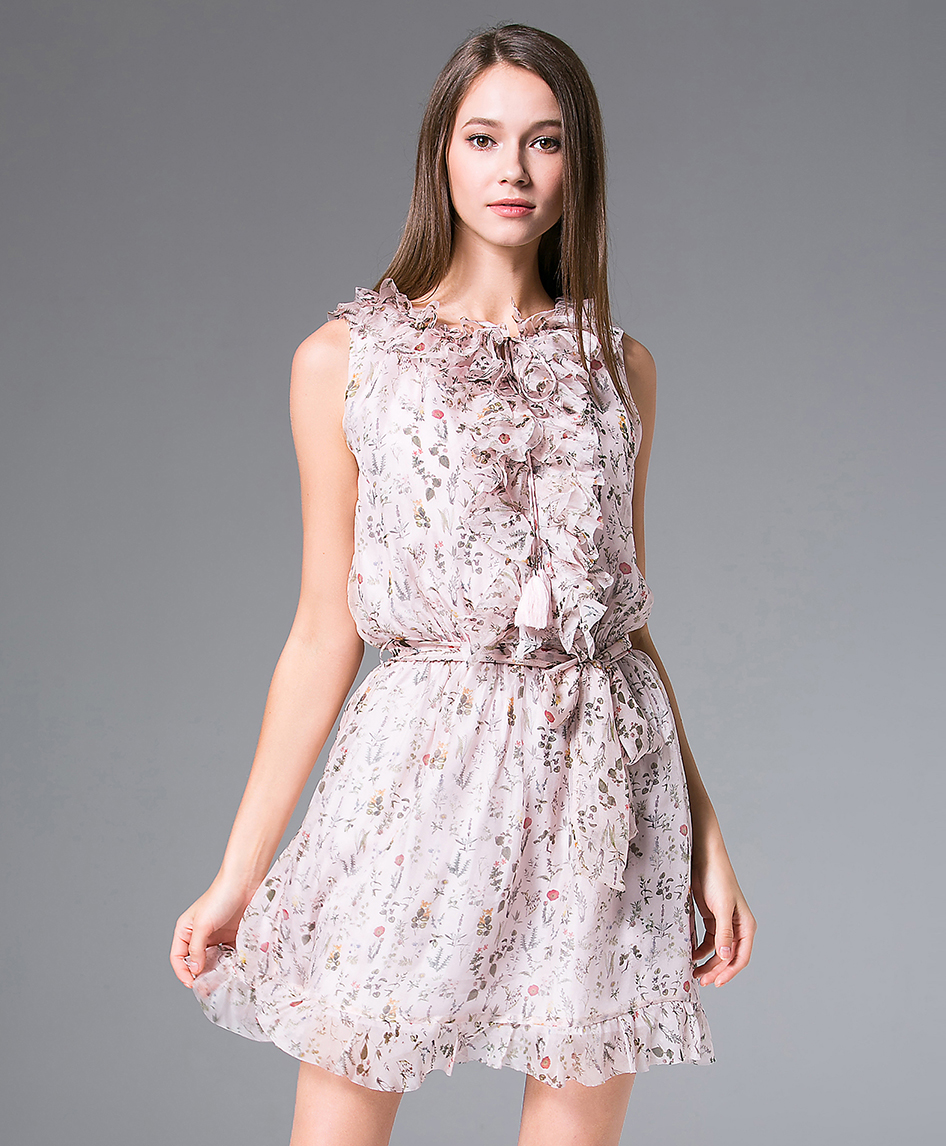 Dress - Printed Silk Chiffon Dress